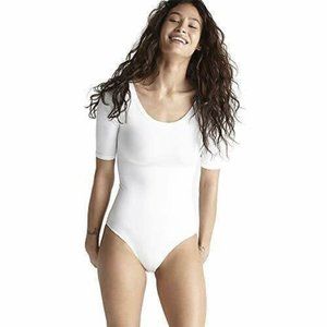 Yummie Ballet Back Seamless Shaping Bodysuit White